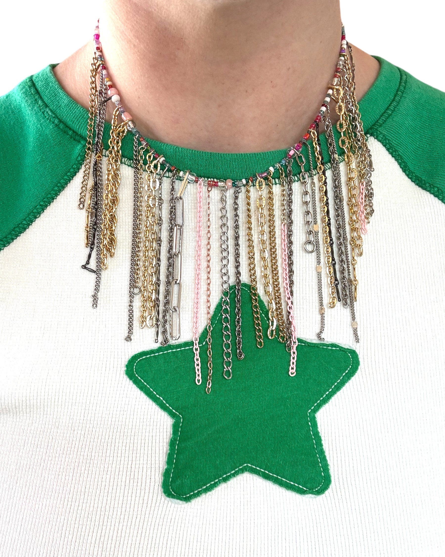 Chain frill necklace