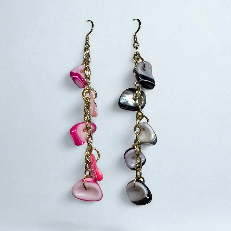 Dyed shell earrings