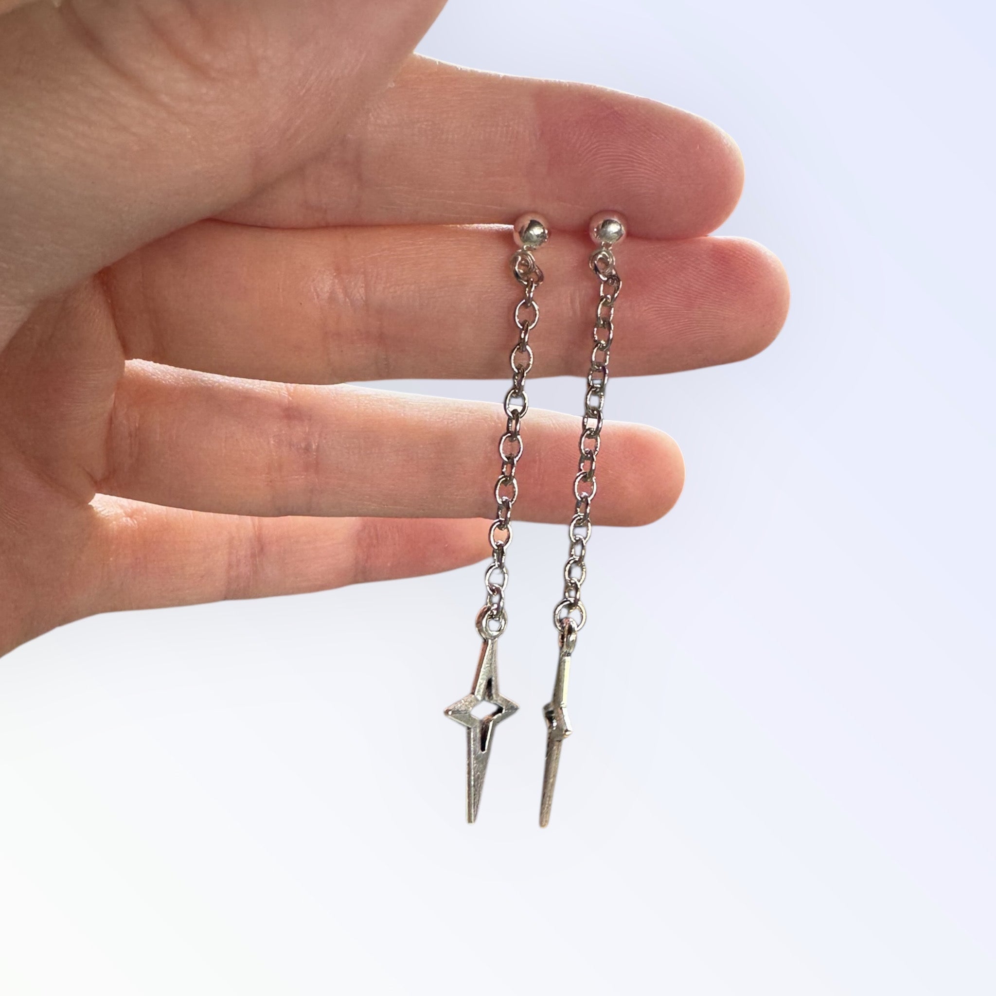 Silver sparkle earrings