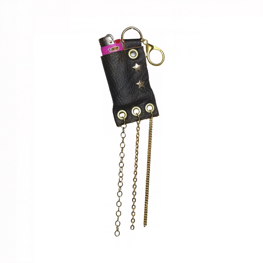gold chain lighter holder